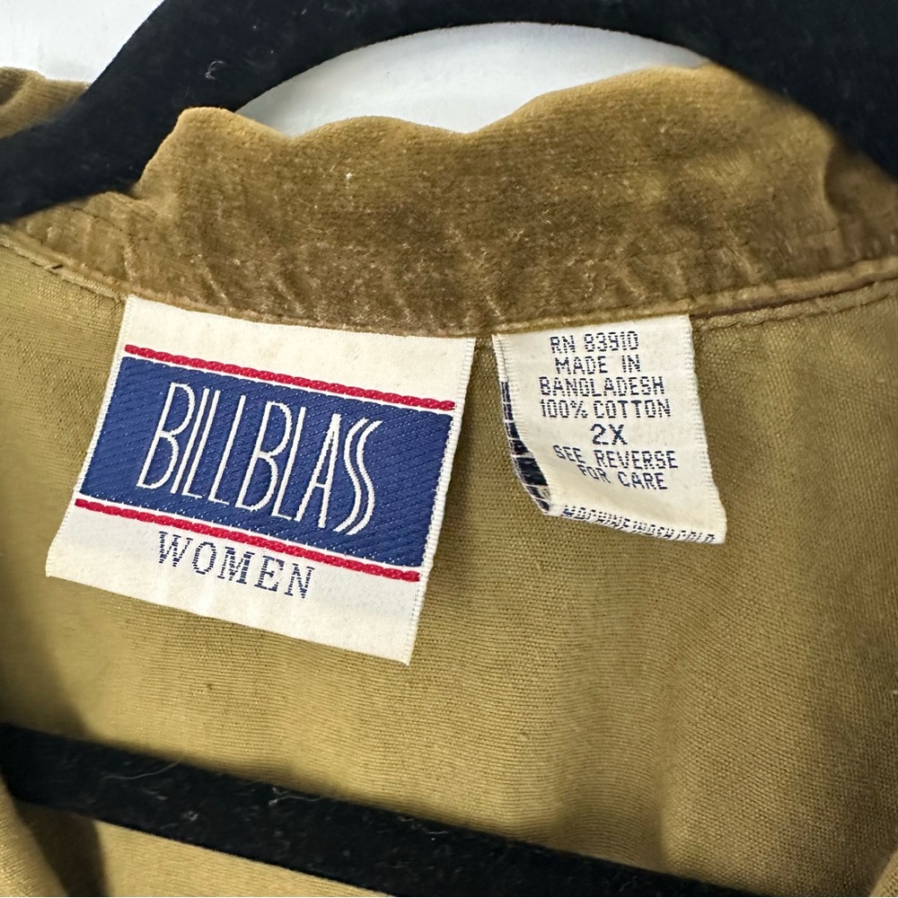 Bill Blass Women (2X) Vintage Olive Green Velour Zip Up Jacket - Picture 2 of 5